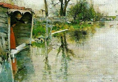 Carl Larsson vid loing grez-grez-sur-loing oil painting image